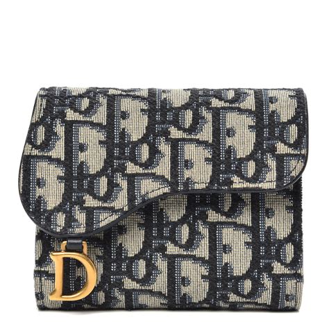 dior small saddle wallet|christian dior oblique saddle wallet.